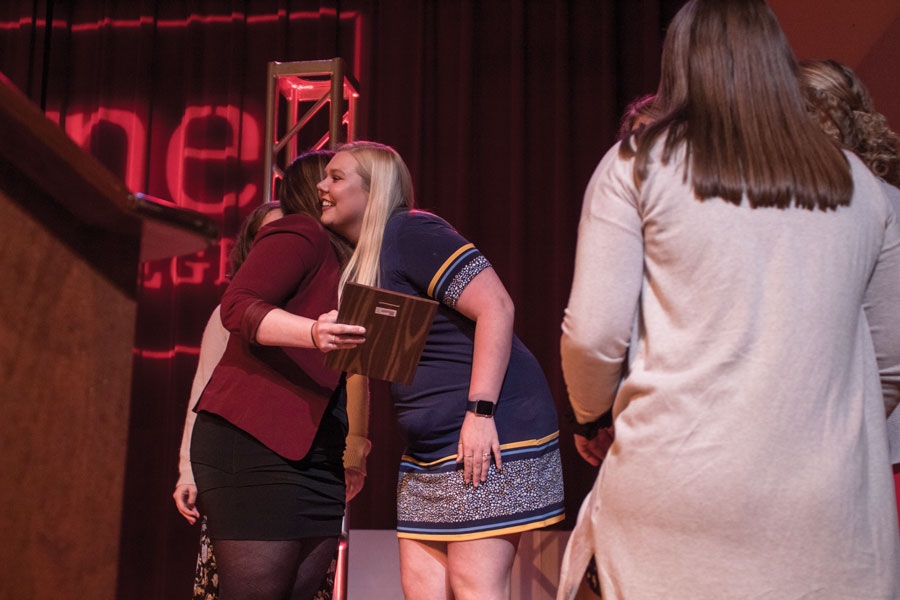 On Friday, April 27, the 28th Annual Leadership Awards banquet was held in the Mabel Brown Room where KSC students and faculty were presented with awards including outstanding leadership, outstanding Greek-Letter organization, outstanding advisor and many others.